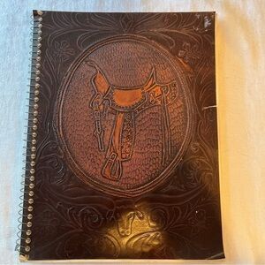 Longhorns & LARIATS Western Saddle Vintage Notepad